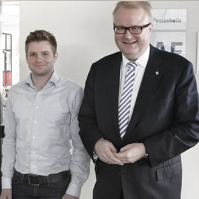 Finanzminister Schäfer (CDU) trifft Julian Hofmann (KRUG Gruppe)
