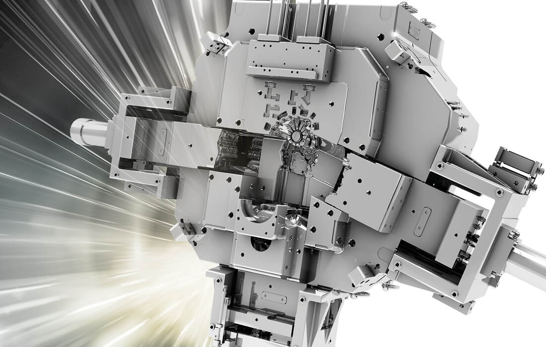 Computeranimation einer Maschine aus dem Formenbau.
